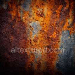 seamless Seamless 3D Rusty Metal PBR Texture Featuring Cracked Corrosion and Orange-Brown Patina texture 8k free download PBR
