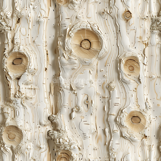 Seamless 3D PBR Bleached Pine Wood Texture Featuring Prominent Knots and Smooth Grain