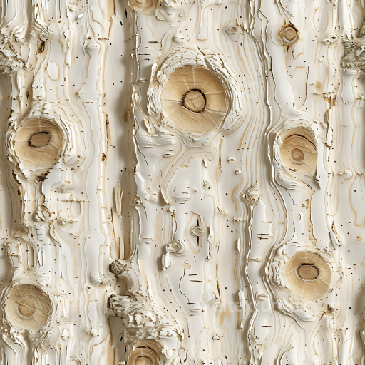 Bleached Pine Wood Texture Featuring Prominent Knots and Smooth Grain seamless Wood PBR texture