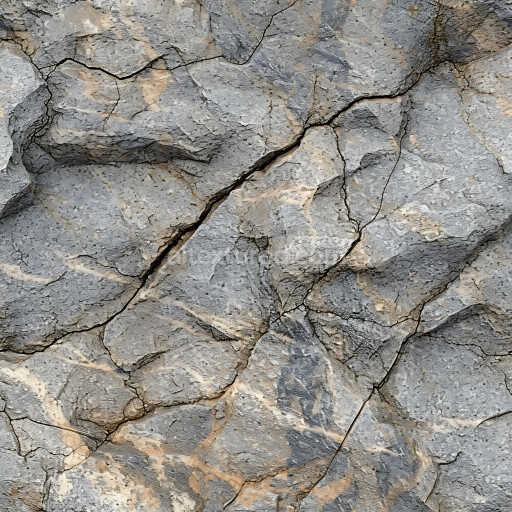 Seamless 3D Cracked Weathered Rocky Ground PBR Texture with Natural Erosion