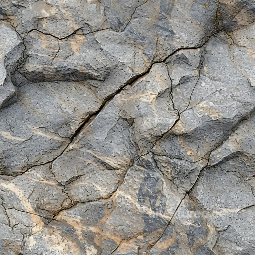 Cracked Weathered Rocky Ground PBR Texture with Natural Erosion seamless Stone PBR texture