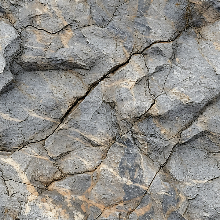 Cracked Weathered Rocky Ground with Natural Erosion seamless PBR texture preview