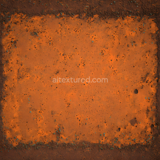 Seamless 3D Cracked Rusty Metal PBR Texture with Corrosion and Pitting