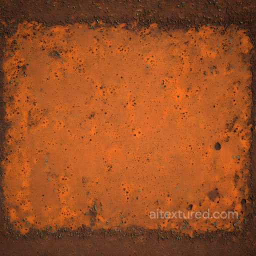 Cracked Rusty Metal PBR Texture with Corrosion and Pitting seamless Rust PBR texture
