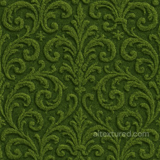 Ornate Green Moss Seamless Texture seamless Moss PBR texture