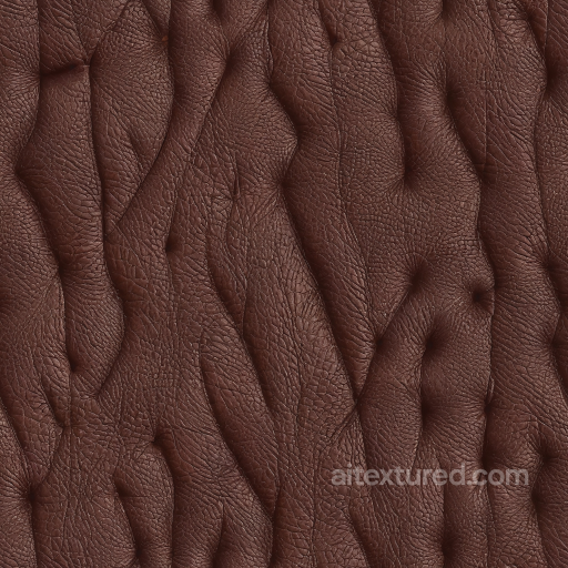 Wrinkled Brown Leather Seamless Texture with Detailed Grain and Creases seamless Leather PBR texture