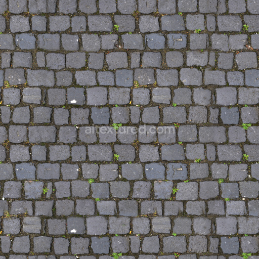 Paving Stones Tileable Seamless Dark Rough Textured Cobblestone Weathered Brick