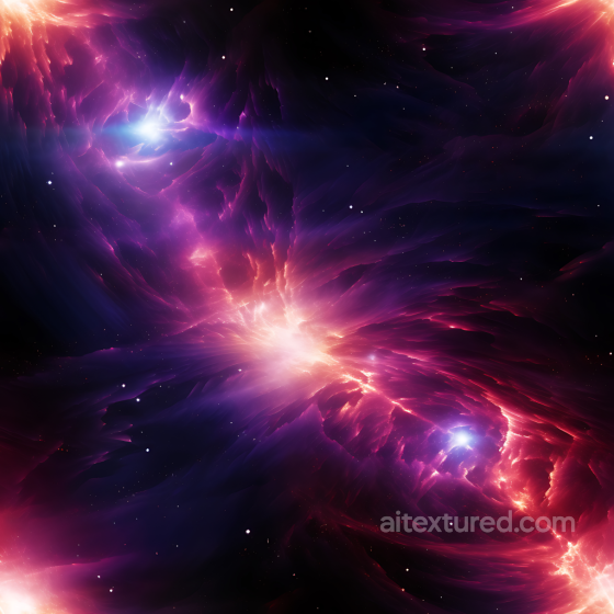Space PBR Texture Featuring Vibrant Nebula Clouds and Starfield Glow Star, space, planets texture preview