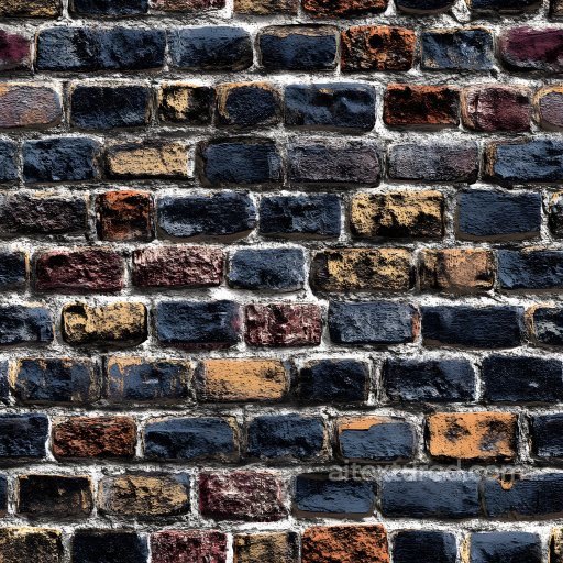 Cracked Painted Brick Wall PBR Texture with Multi-Colored Chipped Surfaces seamless Brick PBR texture