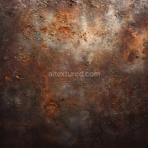 Seamless 3D PBR Rusty Metal Texture with Cracked and Peeling Surface
