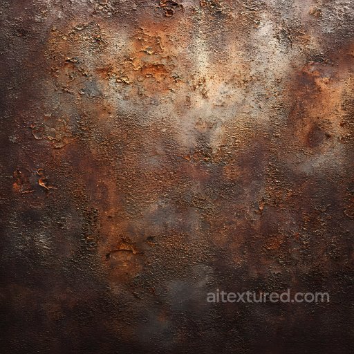 Rusty Metal Texture with Cracked and Peeling Surface seamless Rust PBR texture