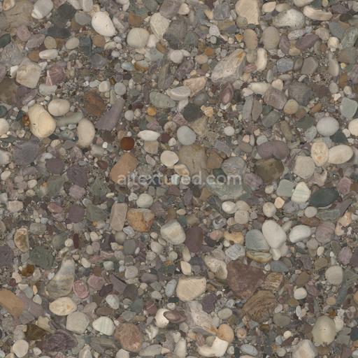 Ganges River Pebbles — River Pebbles Rough Pebbles Rough Uneven — PBR seamless 3D texture