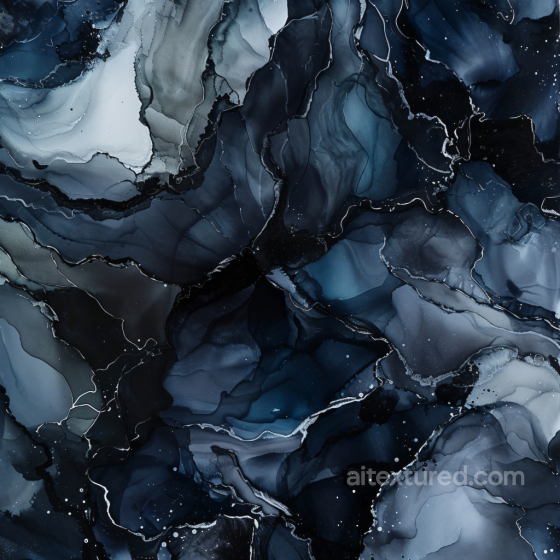 Alcohol Ink PBR Texture with Dark Blue Veins and Cloudy Flow Alcohol ink texture preview