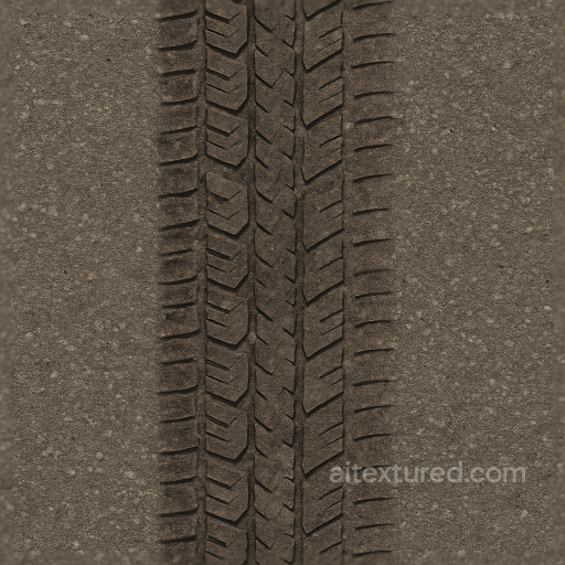 Asphalt Tire Print Wet Asphalt Mark Tire Skid Mark Tire Groove seamless Tire prints PBR texture