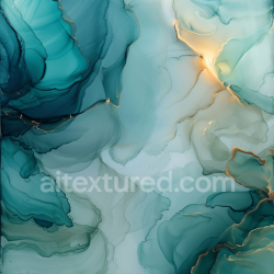 seamless Seamless 3D Alcohol Ink PBR Texture Featuring Fluid Blue and Gold Veins texture 8k free download PBR