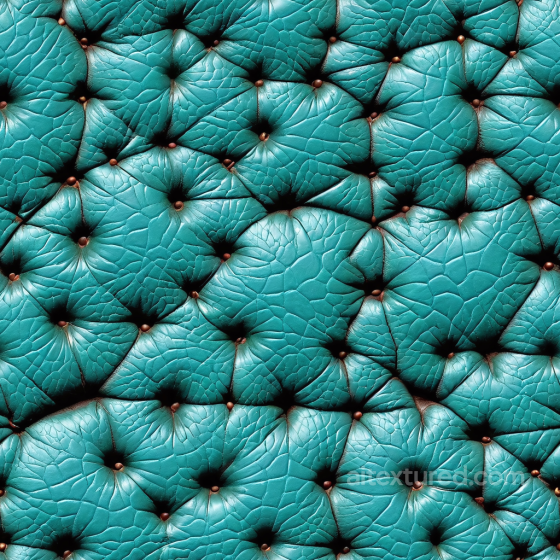 Tufted Cracked Teal Leather Upholstery Texture With Buttoned Quilting Leather texture preview