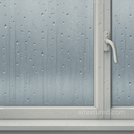 Seamless 8K PBR 3D texture of window water droplets on smooth glass surface with subtle w… seamless Window PBR texture