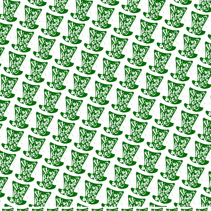 Featuring Green St Patrick Hats with Script Pattern seamless PBR texture preview