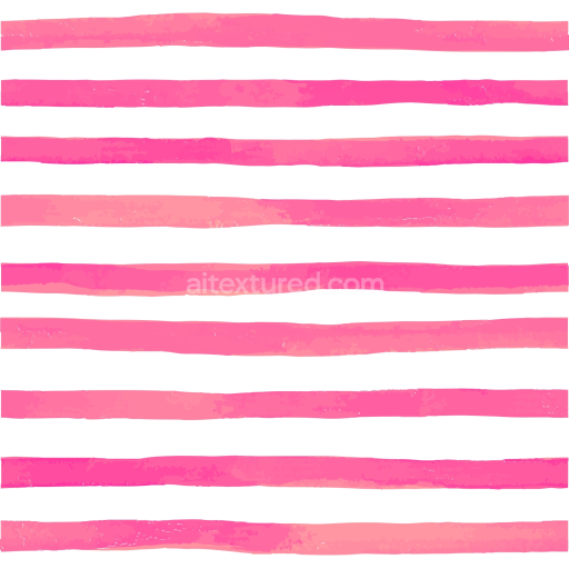 Seamless 3D PBR Texture of Pink Watercolor Stripes on White Background