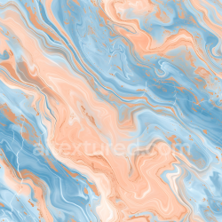 seamless Seamless 3D PBR Baby Blue and Peach Pastel Marble Texture with Fluid Veins texture 8k free download PBR