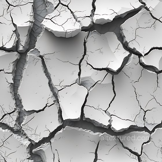 Cracked Dry Earth Texture With Jagged Deep Fractures And Broken Surface Cracked & Holes texture preview
