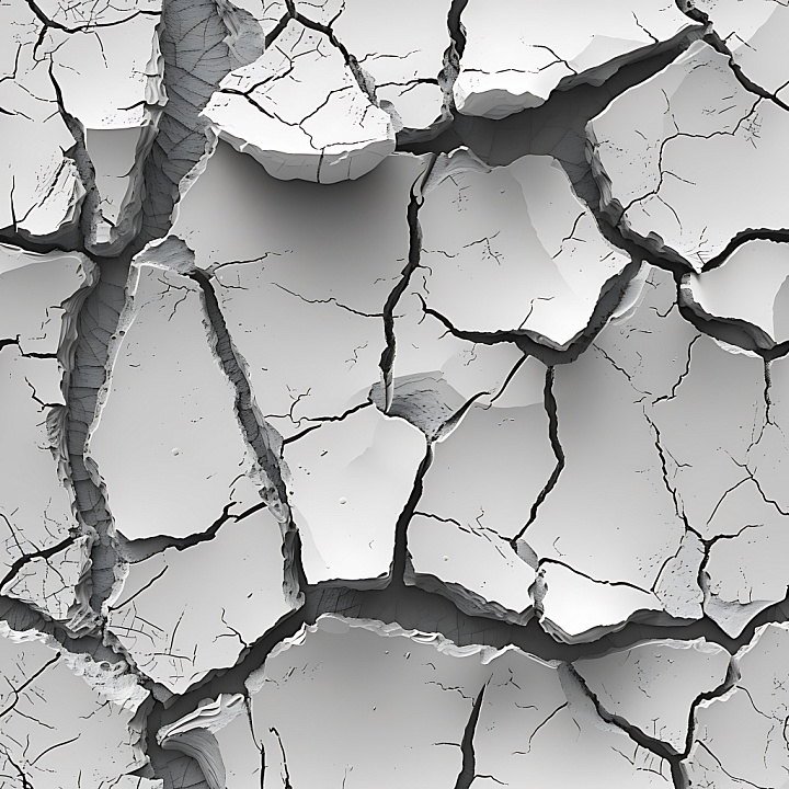 Cracked Dry Earth With Jagged Deep Fractures And Broken Surface seamless PBR texture preview