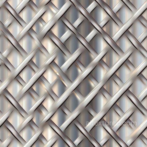 Woven Steel Mesh PBR Texture with Brushed Metal Finish seamless Metal PBR texture