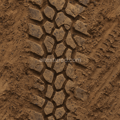Seamless 3d texture pbr 8k offroad tire knobby tread tire print pattern tire track overlay