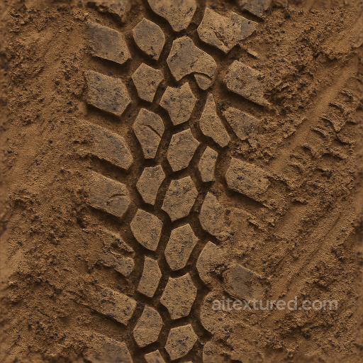 Offroad Tire Knobby Tread Tire Print Pattern Tire Track Overlay seamless Tire prints PBR texture
