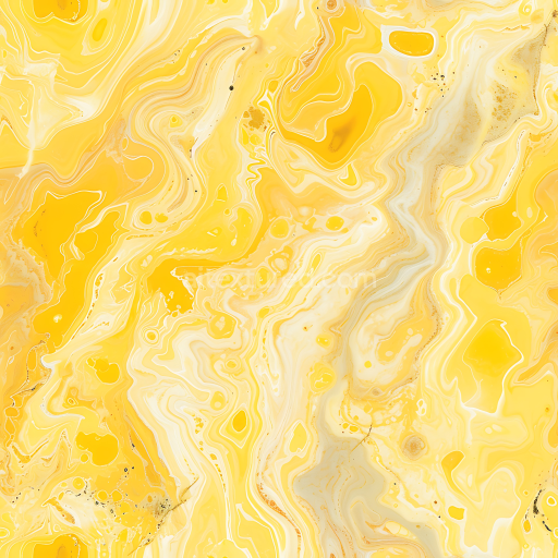 Seamless 3D Butter Yellow Marble PBR Texture with Vivid Swirling Veins