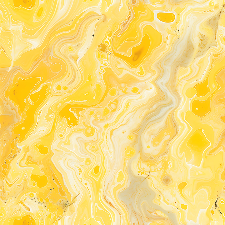 Butter Yellow Marble with Vivid Swirling Veins seamless PBR texture preview