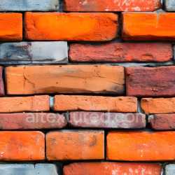 seamless Seamless 3D Cracked Multicolor Brick Wall PBR Texture with Rough Surface and Weathered Details texture 8k free download PBR