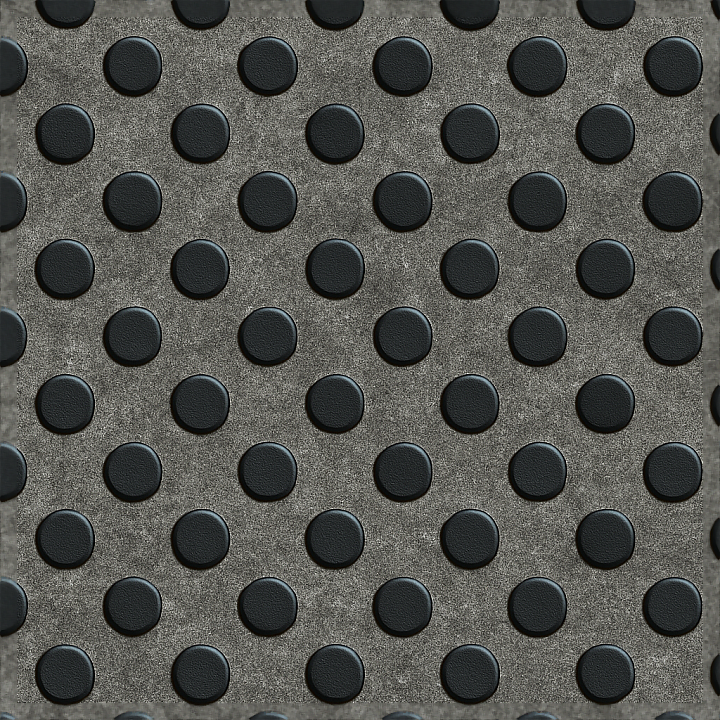 Tactile Plate With Black Dots On Textured Metal Surface seamless PBR texture preview