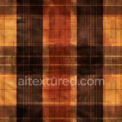 seamless Seamless 3D PBR Plaid Fabric Texture with Warm Brown and Orange Tones texture 8k free download PBR