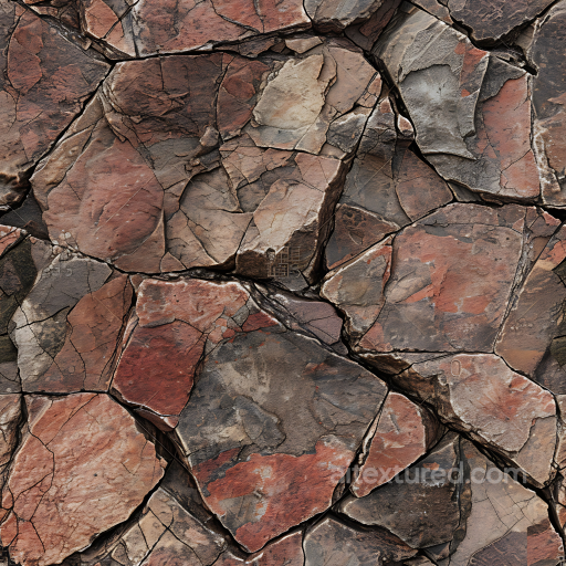 Weathered Rock Ground Texture with Rust and Gray Tones seamless Stone PBR texture