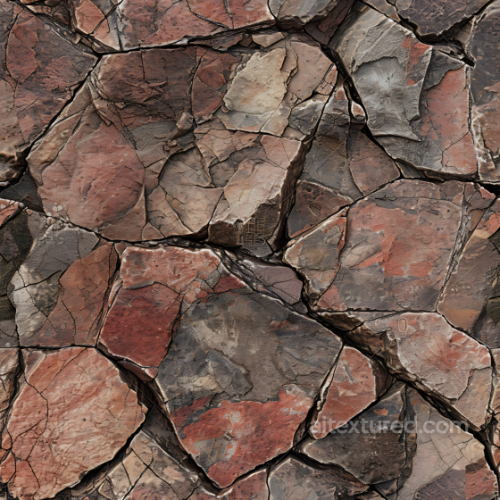 Weathered Rock Ground Texture with Rust and Gray Tones Stone texture preview