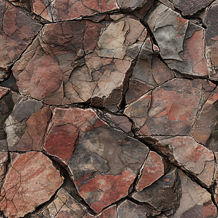 Weathered Rock Ground with Rust and Gray Tones seamless PBR texture preview