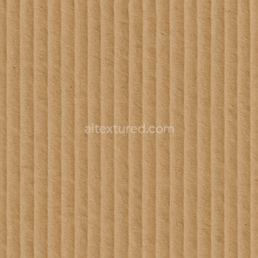Seamless 3d texture pbr 8k of corrugated cardboard surface with natural fiber details