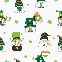 seamless Seamless 3D PBR Texture with St Patrick Gnome Cartoon Pattern texture 8k free download PBR