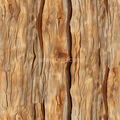 Seamless 3D Weathered Wood Planks PBR Texture with Natural Knot Details