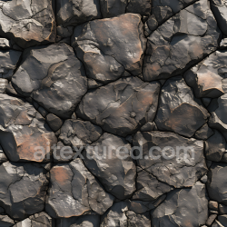 seamless Seamless 3D Cracked Rock Stone Ground PBR Texture with Dark and Rusty Tones texture 8k free download PBR