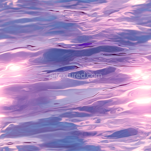 Preview — Seamless 3D Water PBR Texture with Stylized Purple and Pink Reflective Waves
