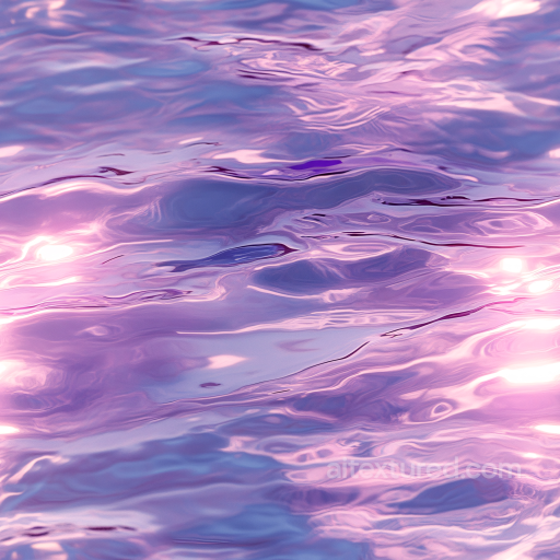 Water PBR Texture with Stylized Purple and Pink Reflective Waves seamless Water PBR texture