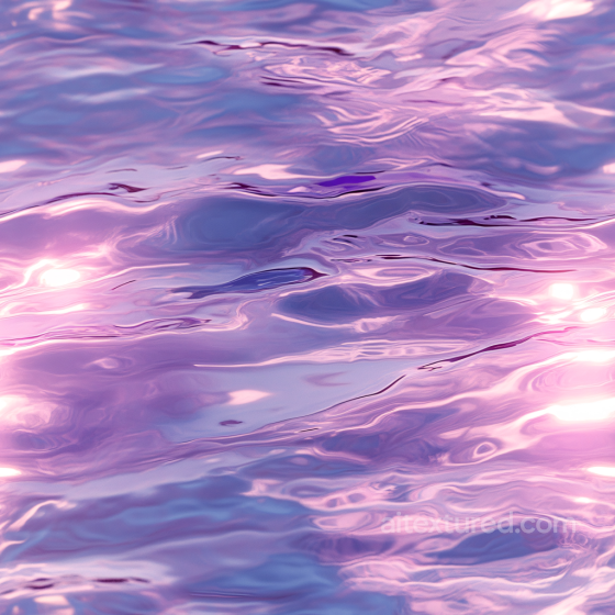 Water PBR Texture with Stylized Purple and Pink Reflective Waves Water texture preview