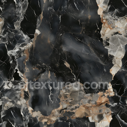 seamless Seamless 3D PBR Texture of Black Natural Marble with Bold Veining and Polished Finish texture 8k free download PBR