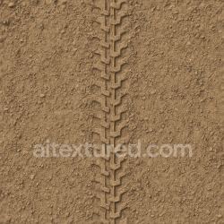 seamless Seamless 3d texture pbr 8k bike tire print on forest trail with shallow tread and soil imprint effects texture 8k free download PBR