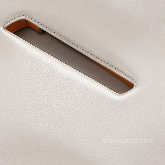 White Pebbled Leather PBR Texture with Fine Grain and Neat Stitching Leather texture preview