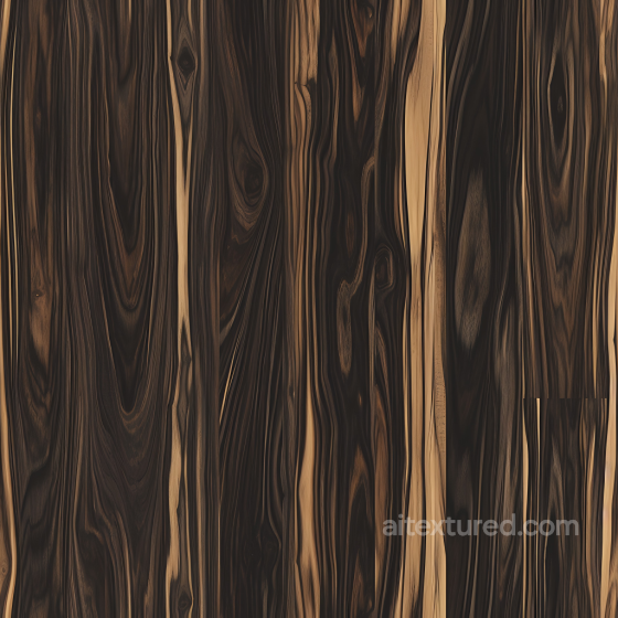 Dark Ebony Wood Floor Texture with Rich Grain and Knots Wood texture preview