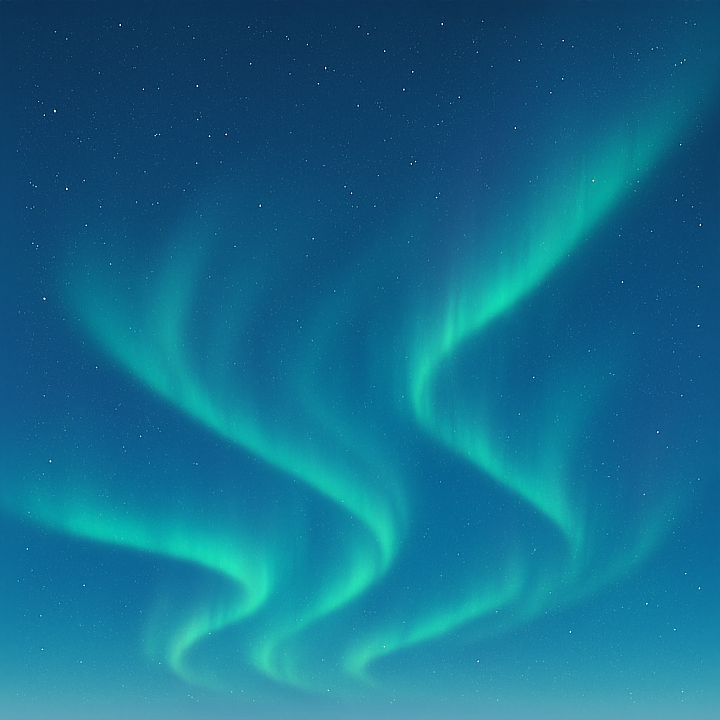 Of Polar Sky With Aurora Australis And Cold Winter Sky Elements seamless PBR texture preview