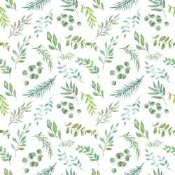 Pattern Bundle - Seamless 3D PBR Texture with Delicate Botanical Leaves Pattern in Watercolor Style texture preview